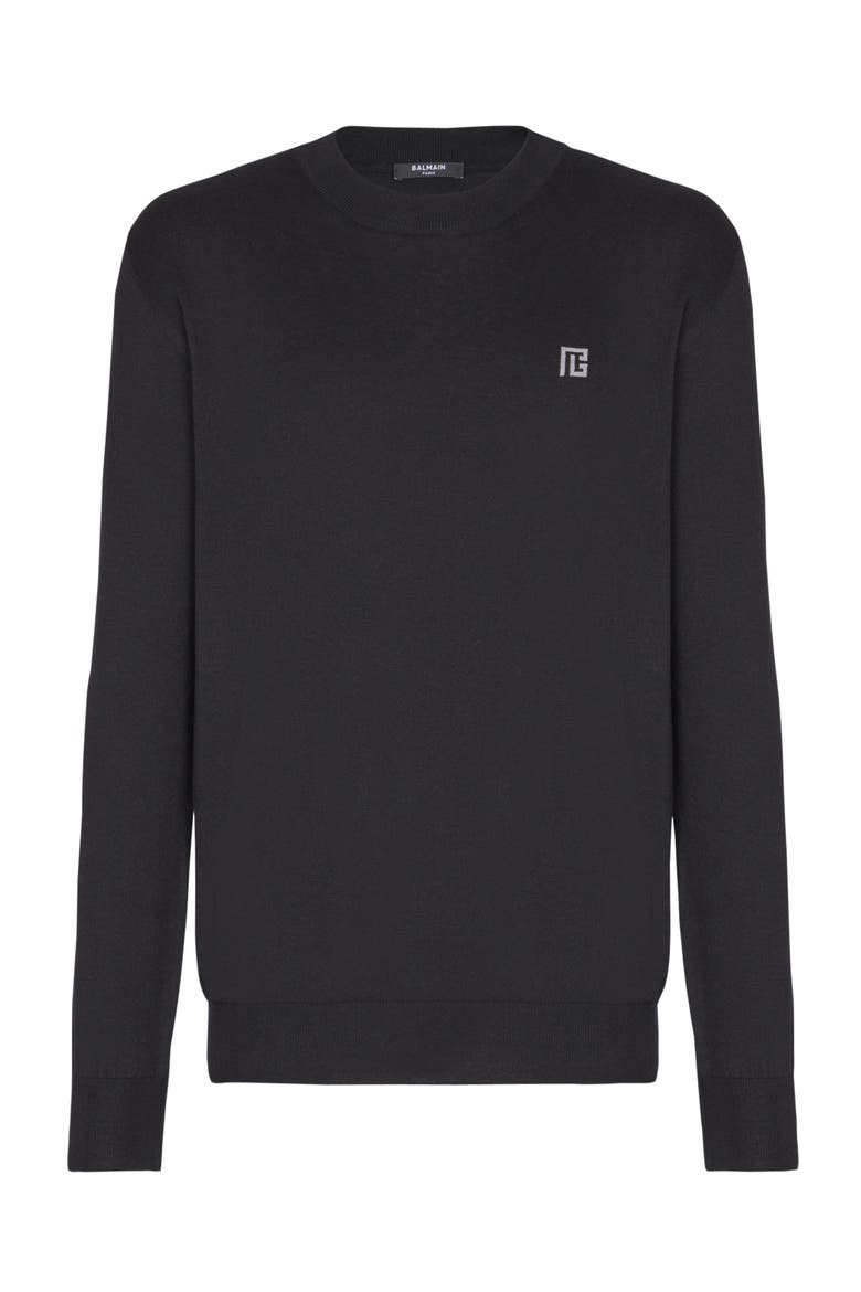Fine silk and cotton jumper, Alternate, color, black