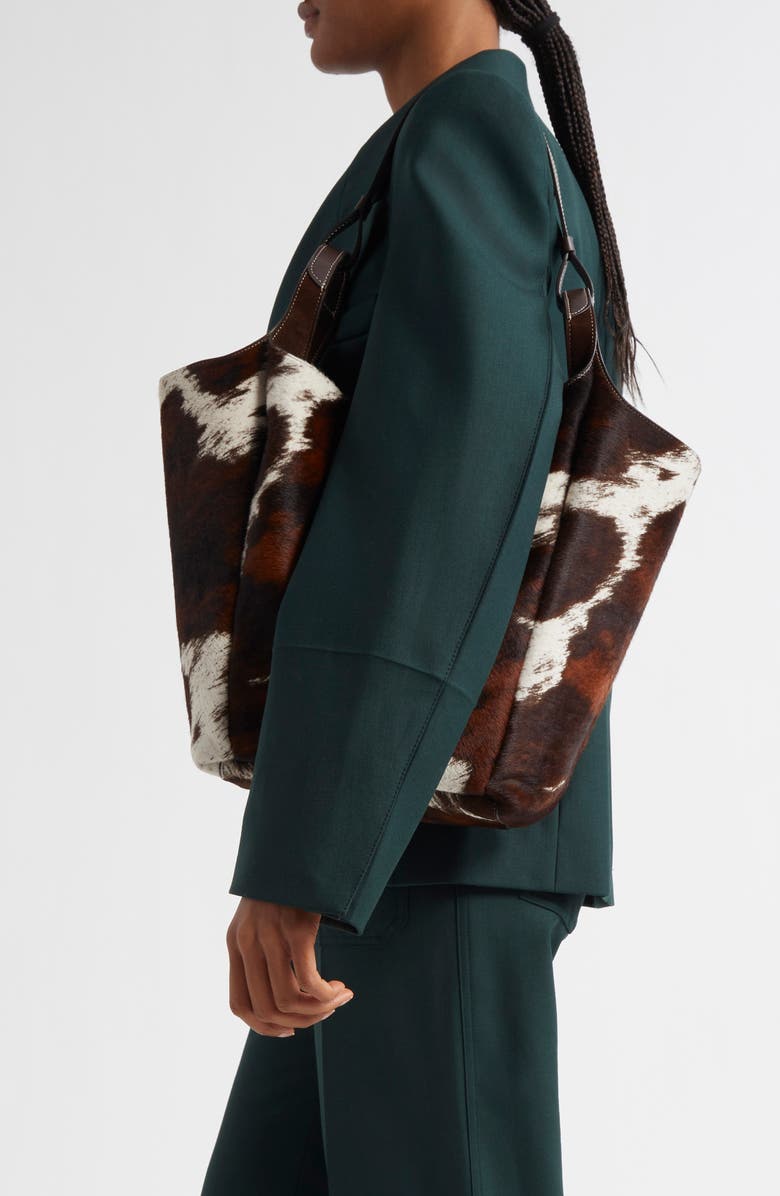 Tod's Medium Api Cow Print Genuine Calf Hair Bucket Bag, Alternate, color,