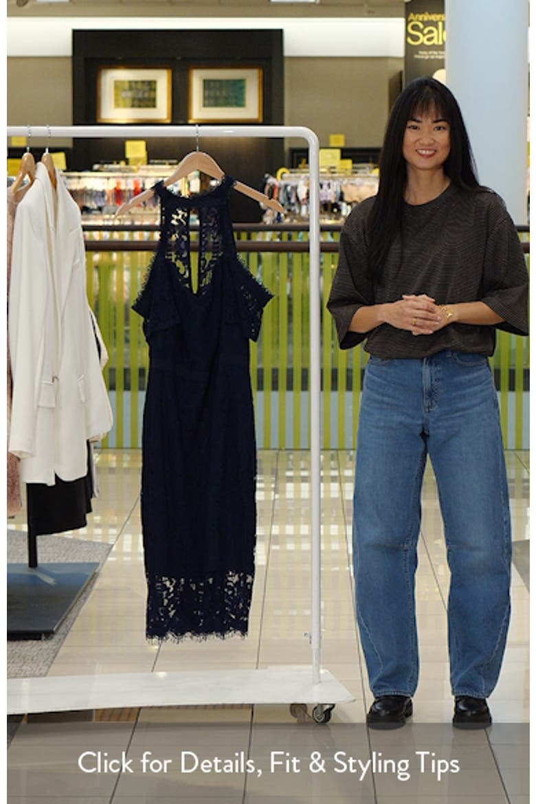 Pippa Cutout Lace Overlay Cocktail Midi Dress video