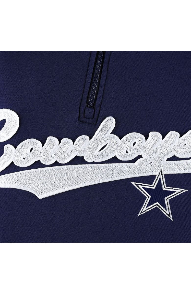 Tommy Hilfiger Men's Tommy Hilfiger Navy/Silver Dallas Cowboys Aiden Quarter-Zip Sweatshirt, Alternate, color, Navy