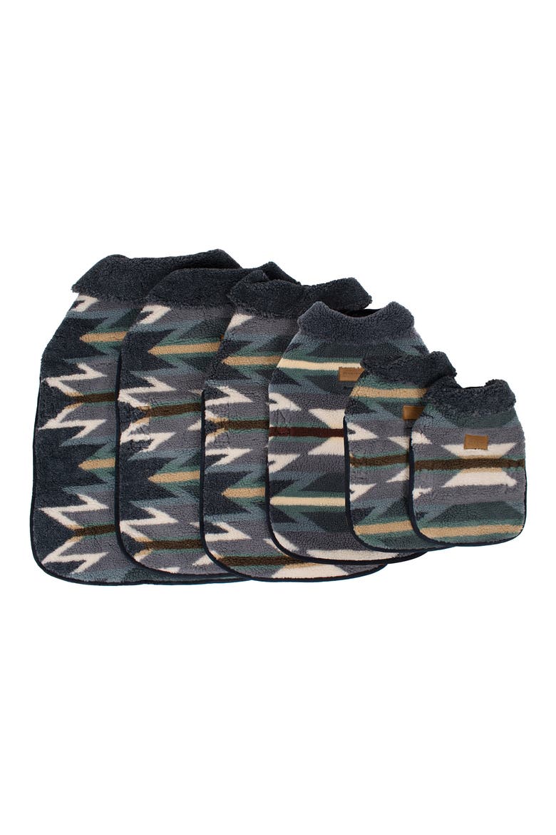 Fleece Dog Coat, Alternate, color, WYETH TRAIL OXFORD