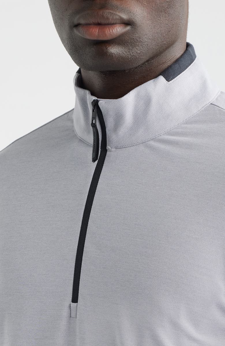 G/FORE Quarter Zip Performance Pullover, Alternate, color, Light Grey Melange