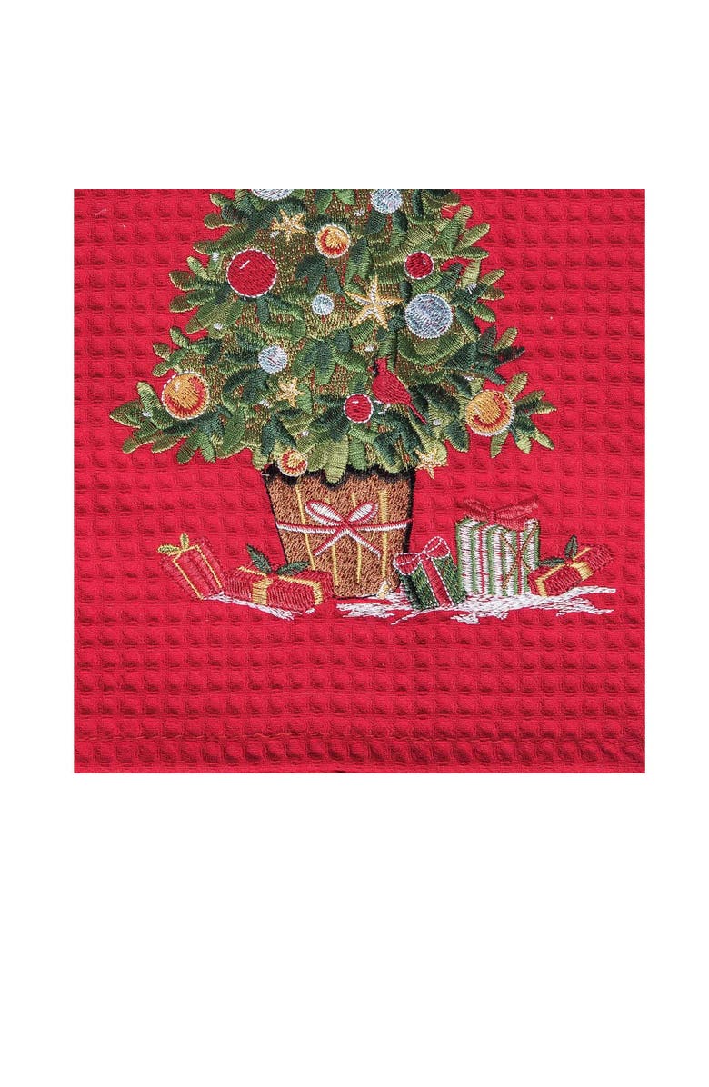 C&F Home Holiday Tree Towel, Alternate, color, Red