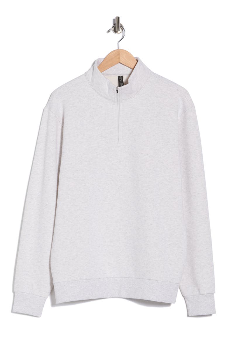 Freeform Fleece Quarter Zip Pullover, Alternate, color, GREY OYSTER LIGHT HEATHER