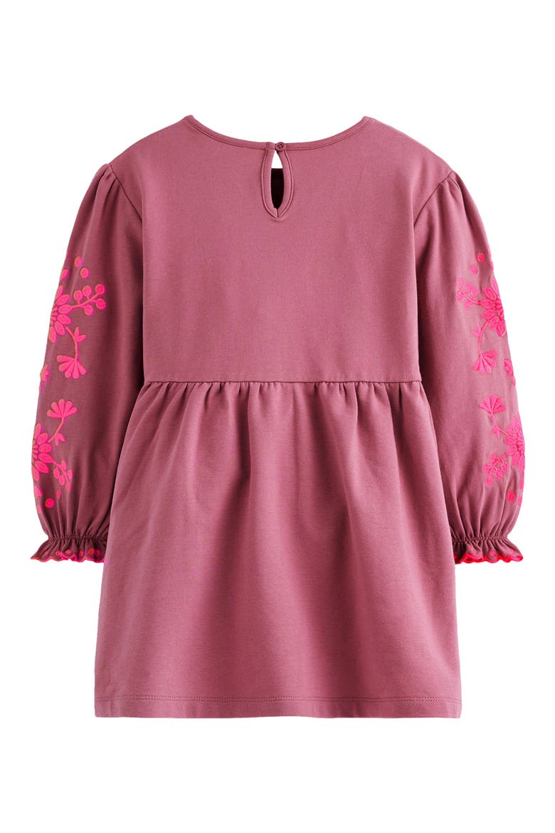 Kids' Embroidered Sleeve Jersey Dress, Alternate, color, SPRING BLOSSOM PINK