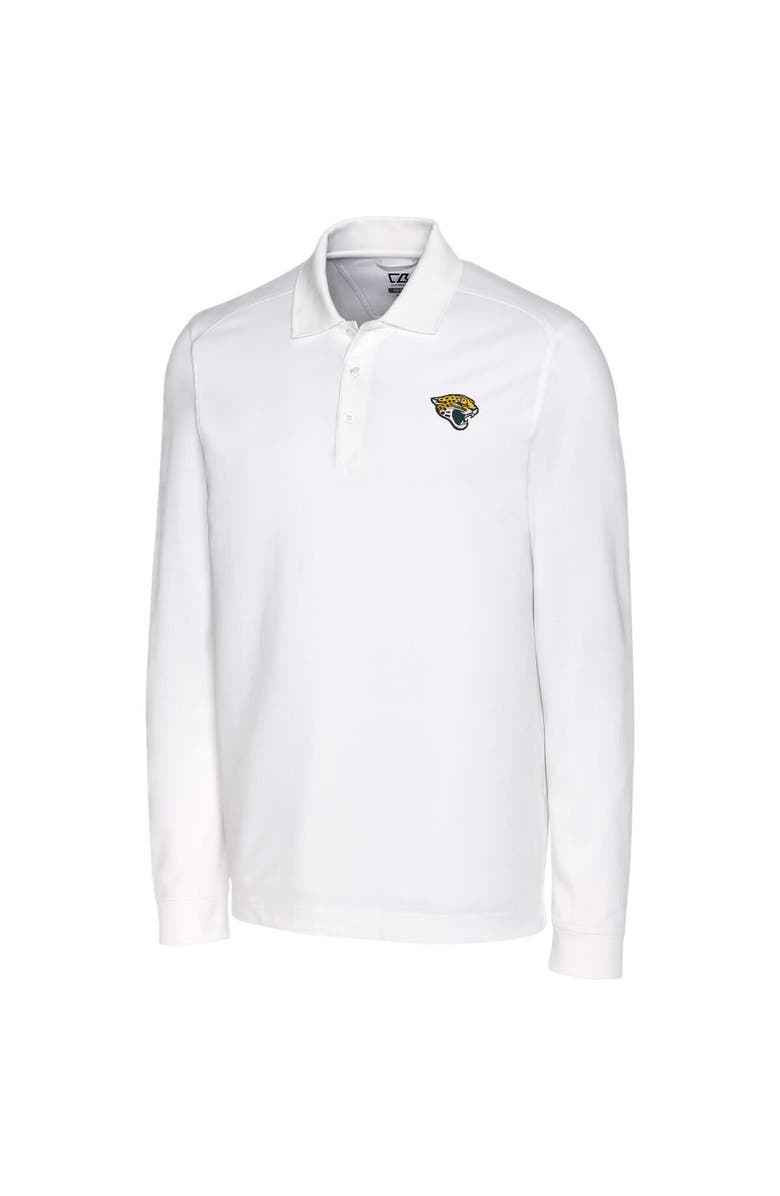 Cutter & Buck Men's Cutter & Buck White Jacksonville Jaguars Big & Tall Advantage Long Sleeve Polo, Main, color,
