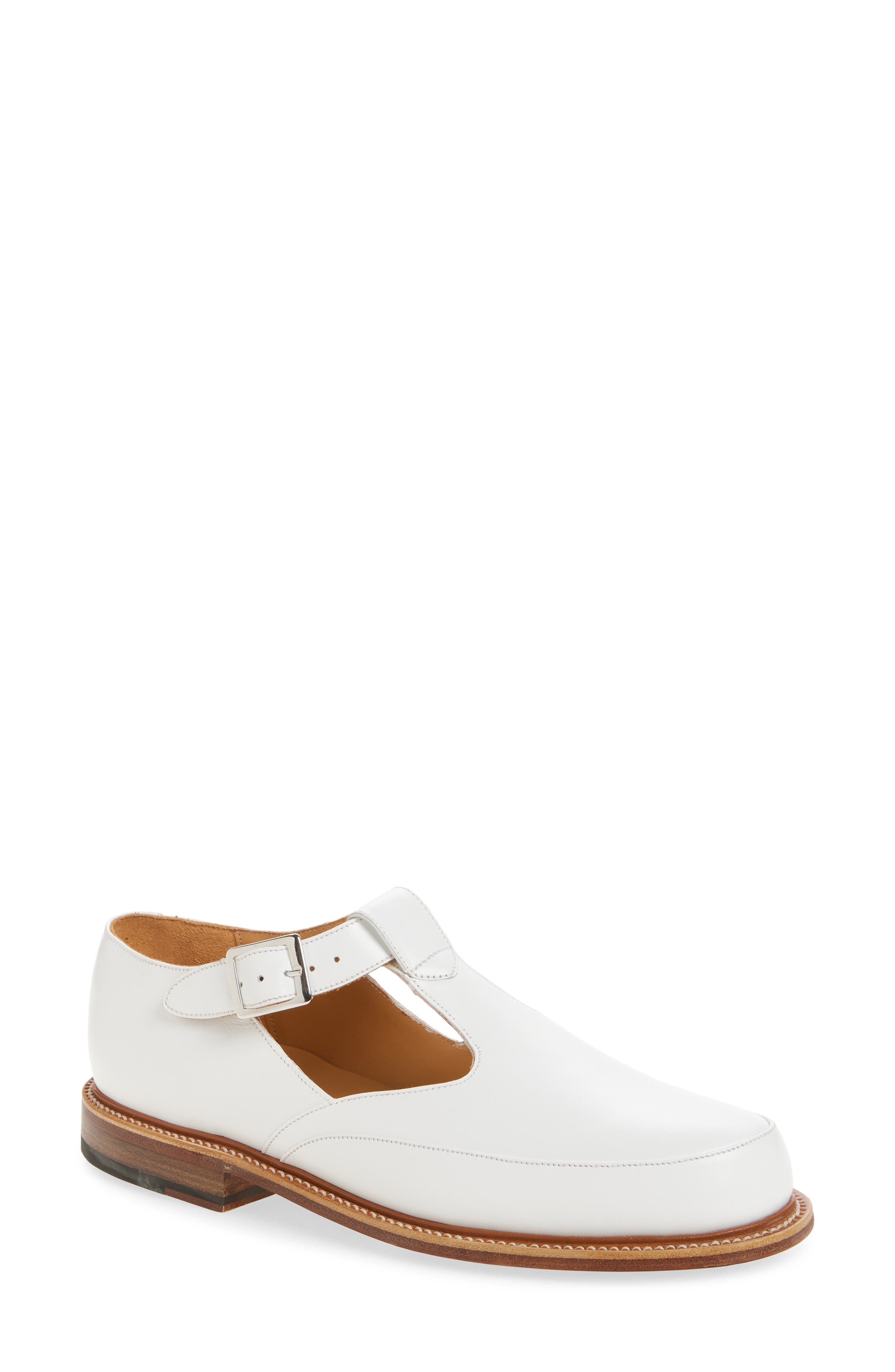 JM WESTON Salom Sandal, Main, color, White Smooth Calf