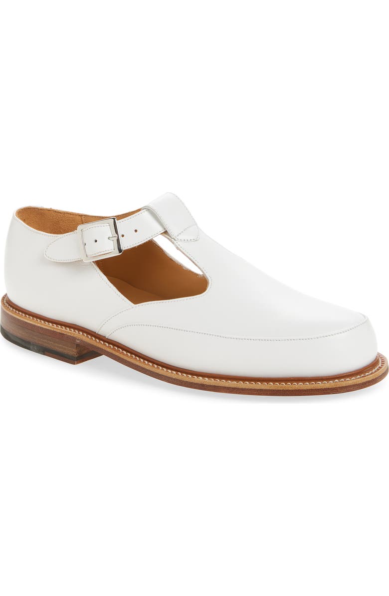 JM WESTON Salom Sandal, Main, color, White Smooth Calf