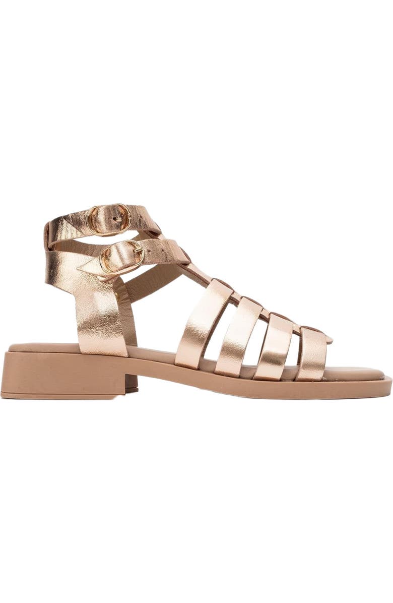 Forever & Always Shoes Frade Leather Sandal, Alternate, color, Rose Gold Leather