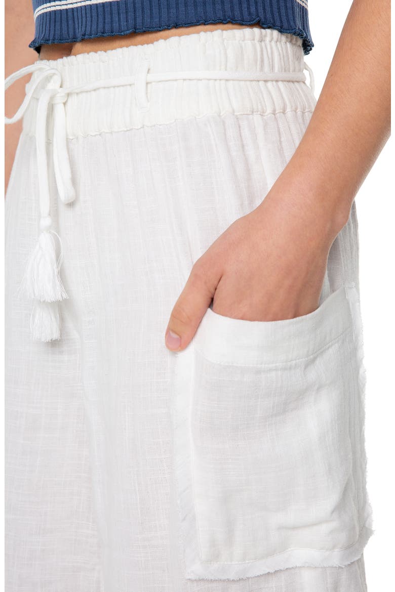 Sea Goldie Wide Leg Cotton Pants, Alternate, color, SNOW WHITE SOLID