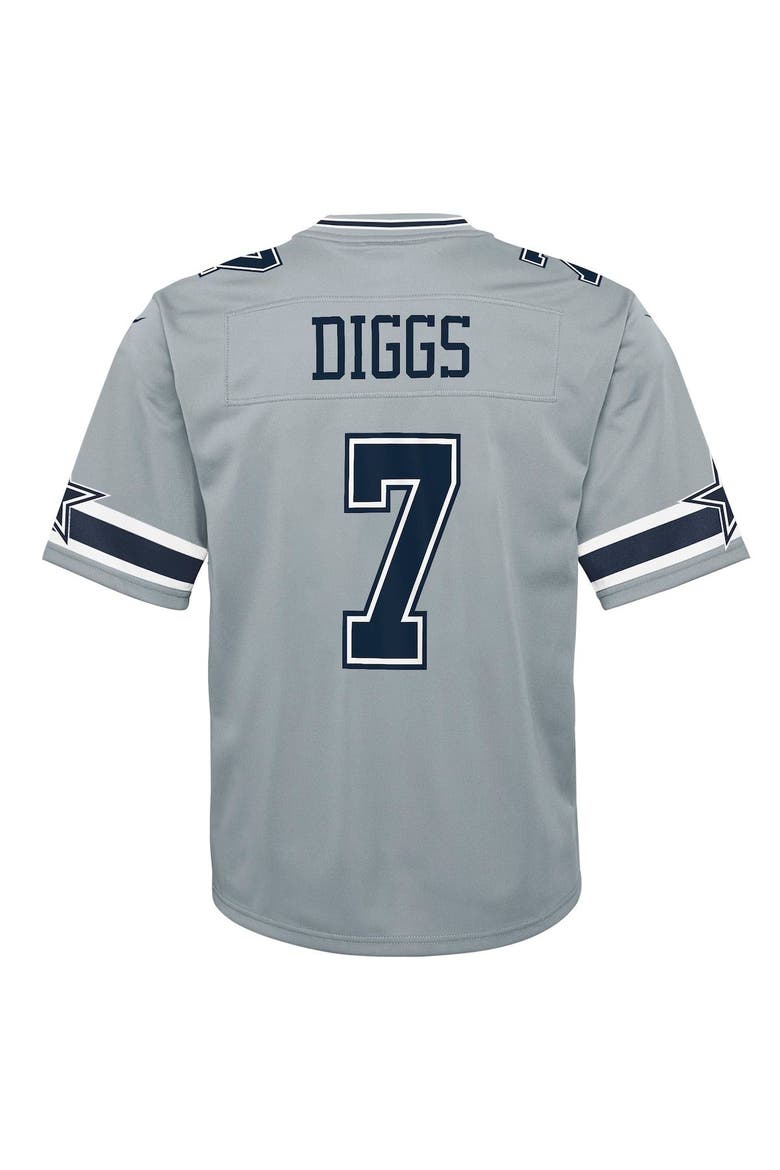Youth Nike Trevon Diggs Silver Dallas Cowboys Inverted Game Jersey, Alternate, color, Gray