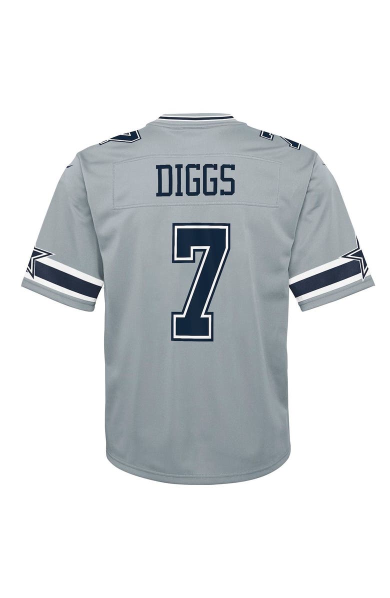 Nike Youth Nike Trevon Diggs Silver Dallas Cowboys Inverted Game Jersey, Alternate, color, Gray