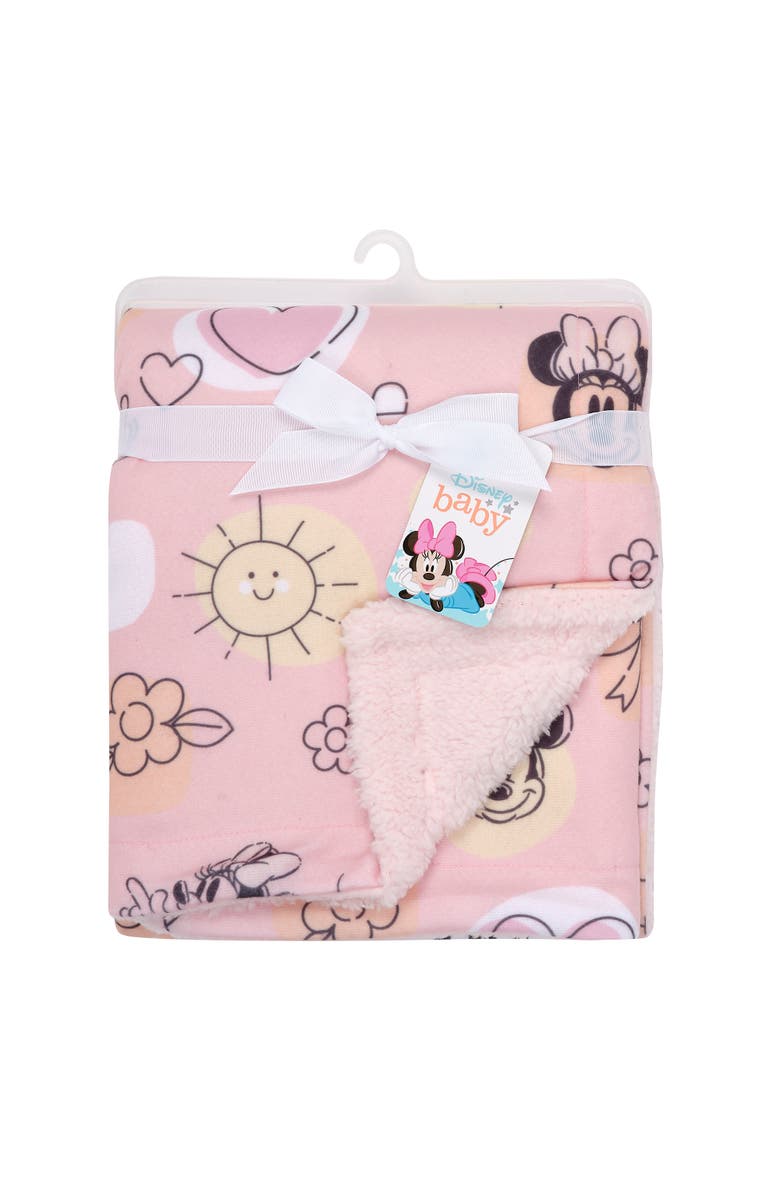 Lambs & Ivy Disney Baby Sweetheart Minnie Mouse Soft Fleece Baby Blanket, Alternate, color, Pink