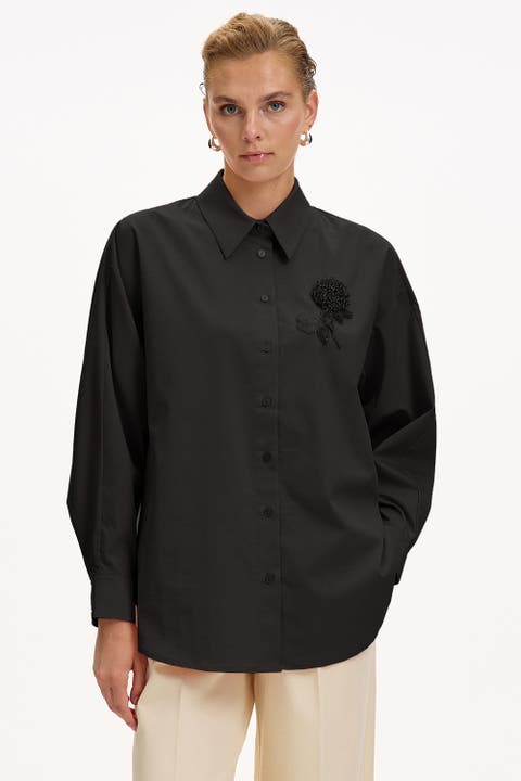Jaelyn Embellished Long Sleeve Shirt