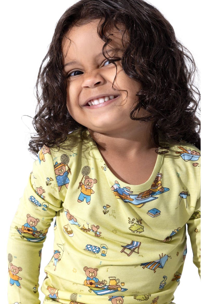 Kids' Teddy Bear Picnic Set of 2 Piece Pajamas, Alternate, color, Teddy Bear Picnic