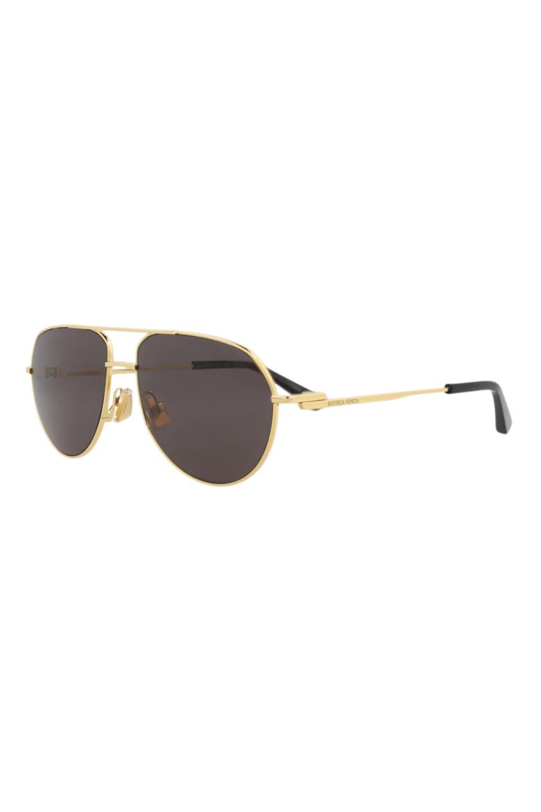 57mm Aviator Sunglasses, Alternate, color, GOLD GOLD GREY