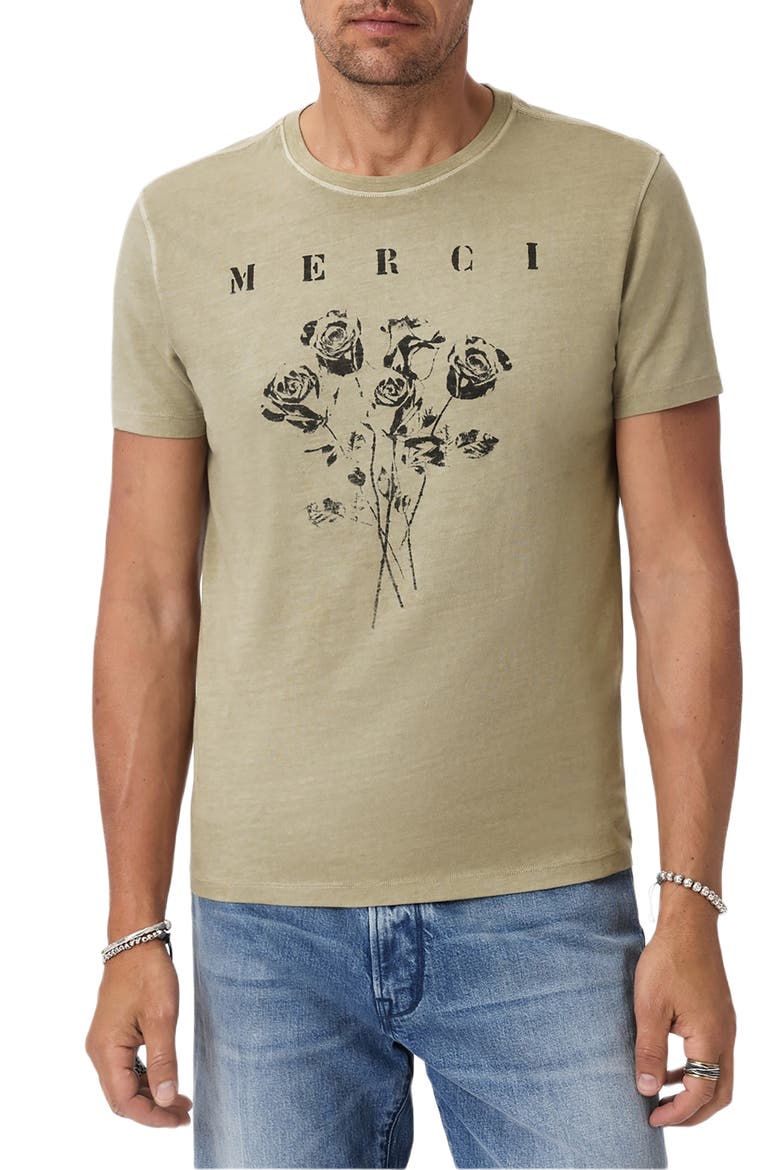 Merci Graphic T-Shirt, Main, color, HAZE GREY