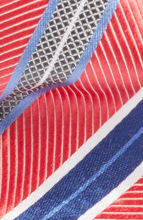 Nordstrom Stripe Silk Pre-tied Bow Tie In Coral