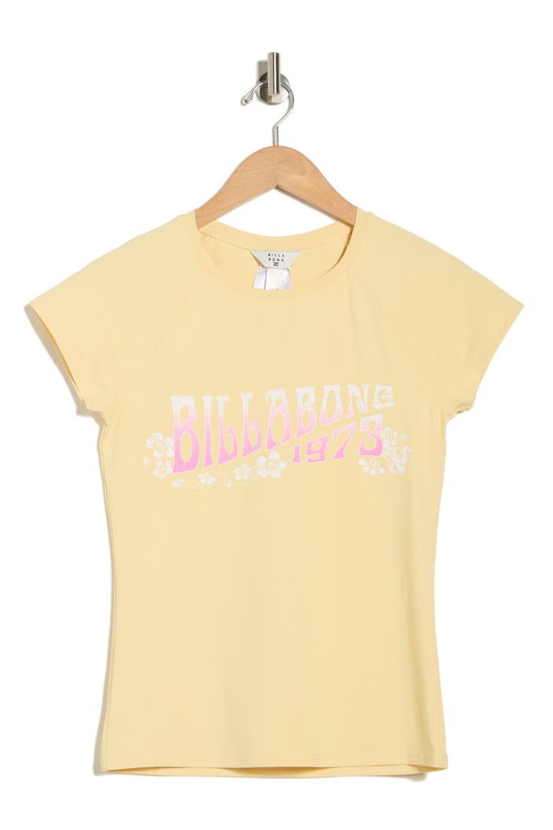 Beach Babe Rashguard Top, Alternate, color, RETRO YELLOW