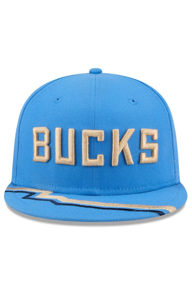 New Era Men's New Era  Blue Milwaukee Bucks 2024/25 City Edition 59FIFTY Fitted Hat, Alternate, color, 