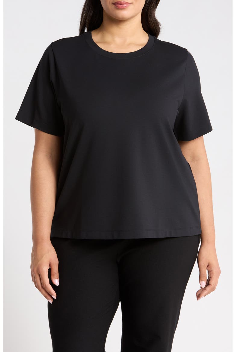 Crewneck Relaxed T-shirt, Main, color, BLACK