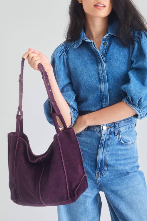The Sak Los Feliz Medium Tote Leather Bag In Purple