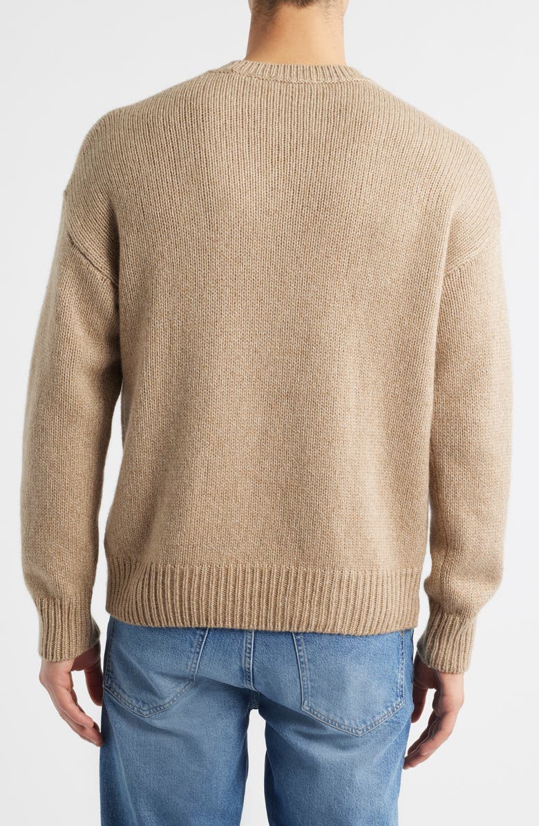 BOSS Hunter Cashmere & Cotton Sweater, Alternate, color, Open Beige