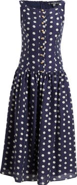 Julia Jordan Dot Sleeveless Midi Dress