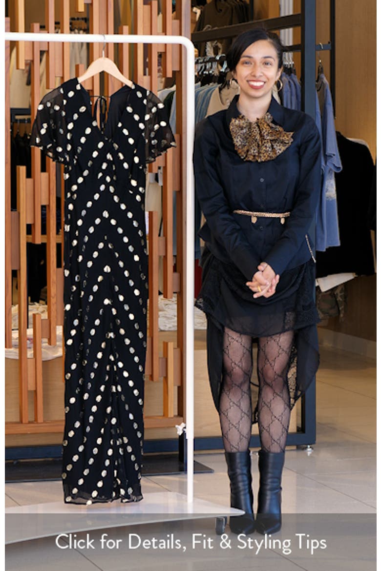 Metallic Dot Tie Back Maxi Dress video