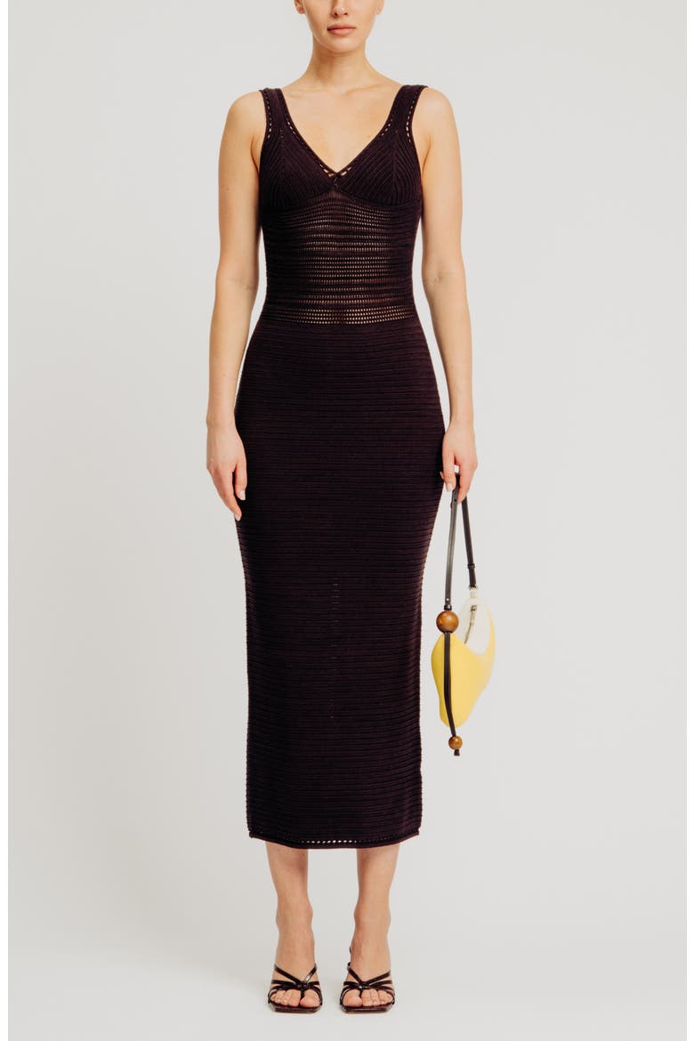 Madi Sleeveless Knit Dress, Main, color, CHOCOLATE MARL