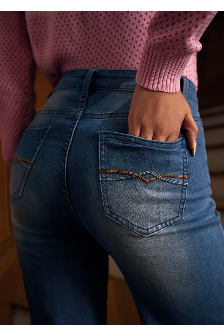 Luck of the Stylish Wide Leg Crop Jeans, Alternate, color, Sea Storm Wash
