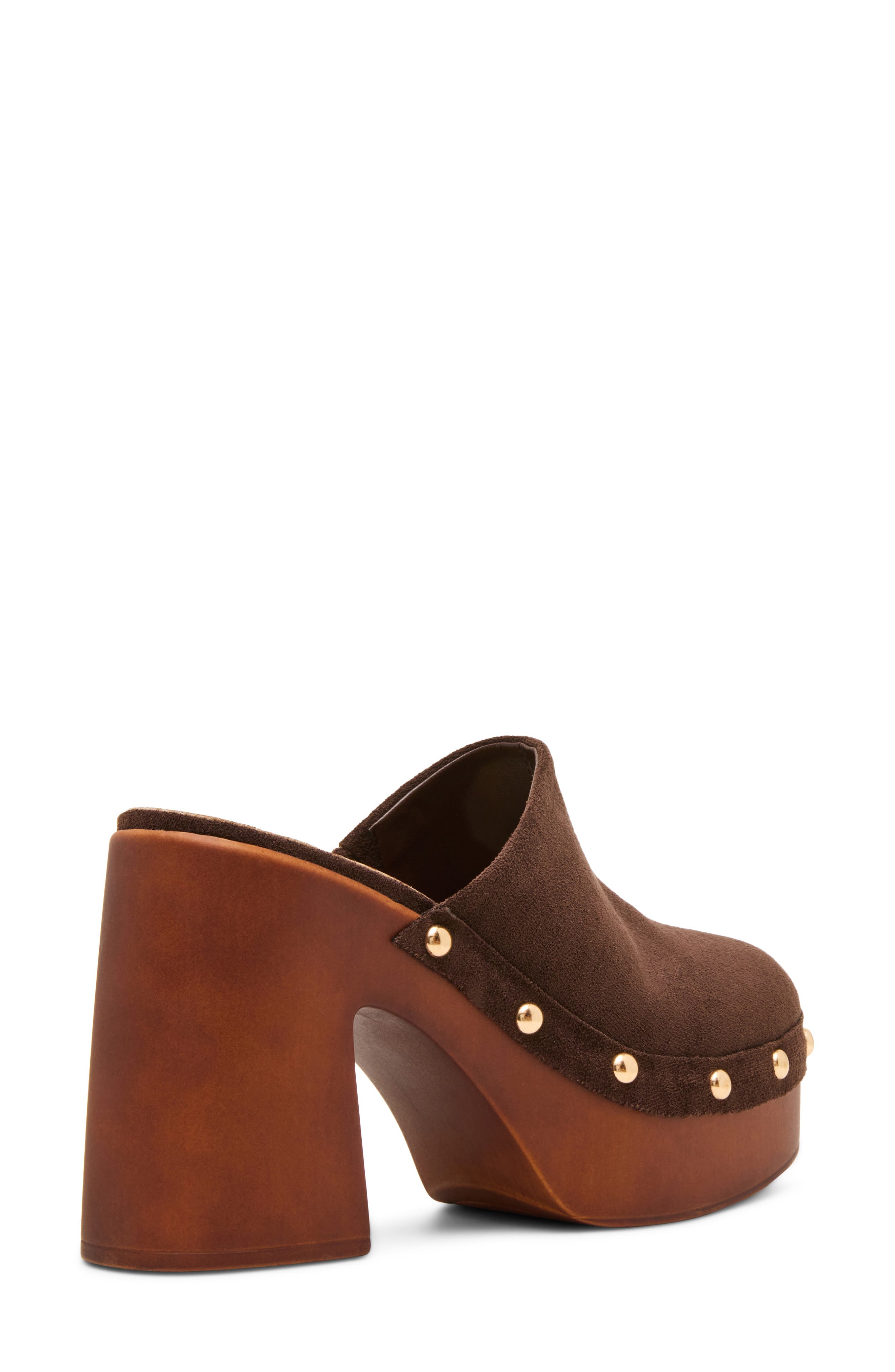 Austinn Platform Clog, Alternate, color, DARK BROWN FAB