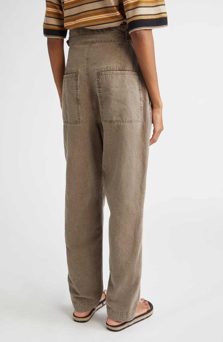 Isabel Marant Étoile Neriah Cotton & Linen Pants, Alternate, color, Dark Bronze