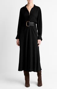 Vince Long Sleeve Shirtdress