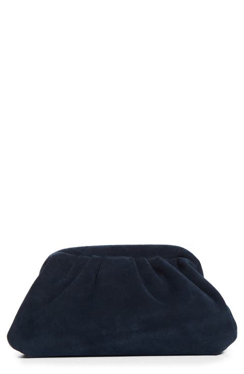 Mia Suede Frame Clutch