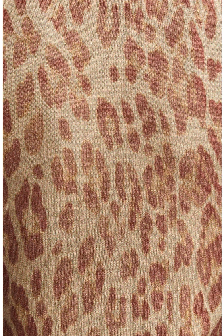 Fine Gauge Leopard Print Wool Blend Sweater Vest, Alternate, color, RUST MULTI ANIMAL PRINT