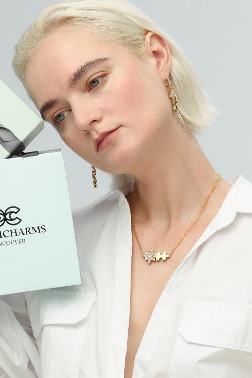 Classicharms Jigsaw Puzzle Necklace In Gold