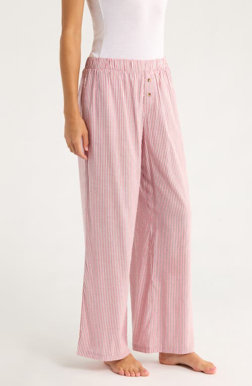 Honeydew Hangout Stripe Pajama Pants In Pink