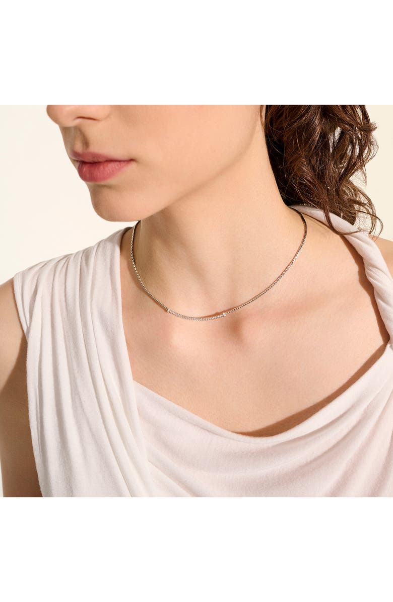 John Hardy JH Essentials Pavé Necklace, Diamonds, 1.8mm, Alternate, color, Silver/ Diamonds