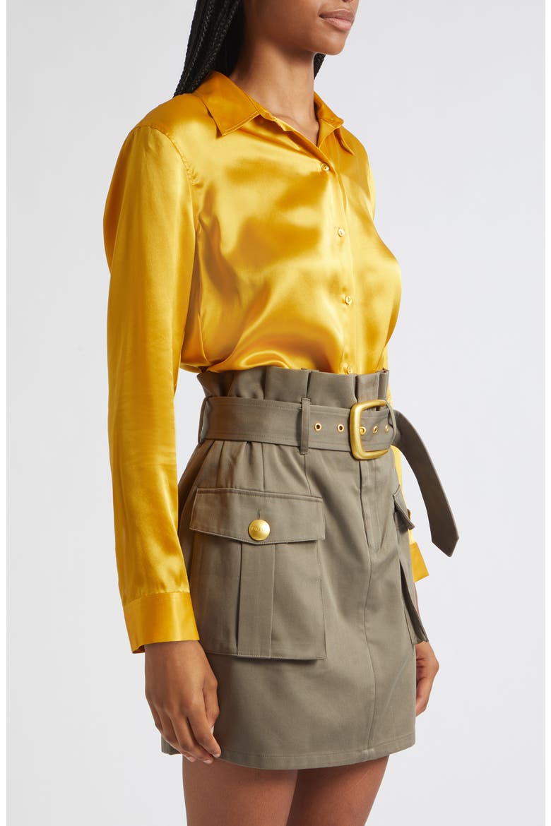 Tyler Silk Blouse, Alternate, color, GOLDEN SPICE