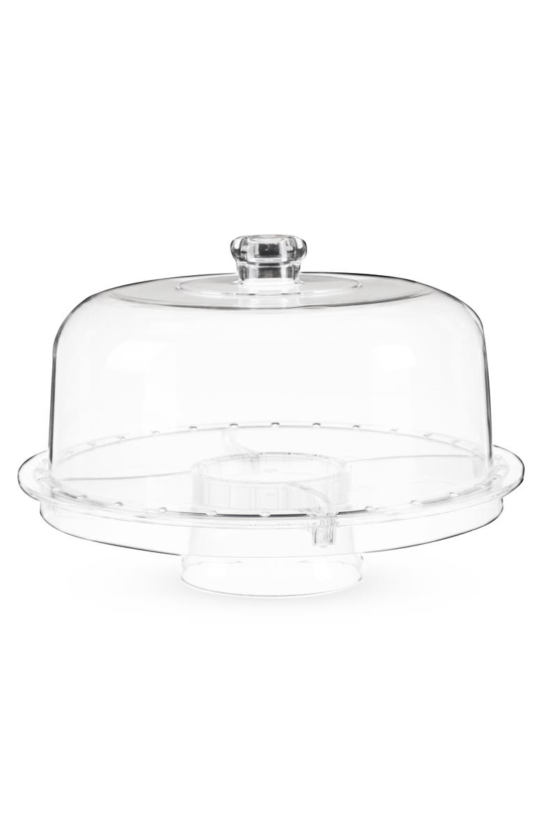 TWINE Multi-Functional Acrylic Server with Bundt Cake Mold, Alternate, color, Clear