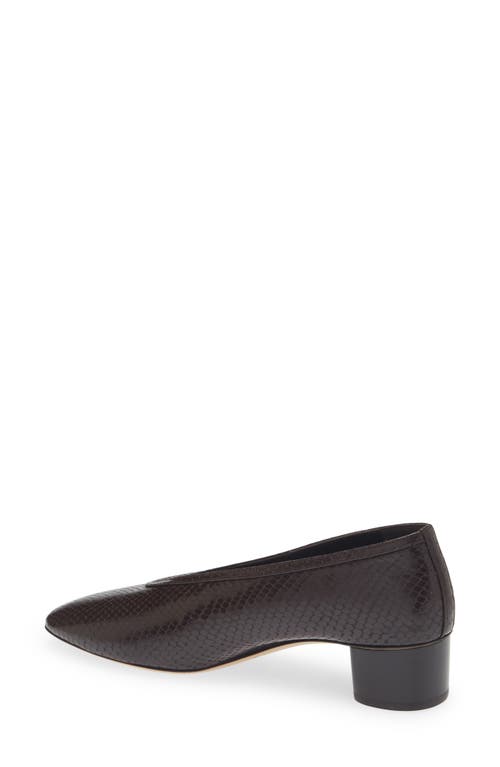 Le Monde Beryl Luna Snakeskin Embossed Pump In Brown