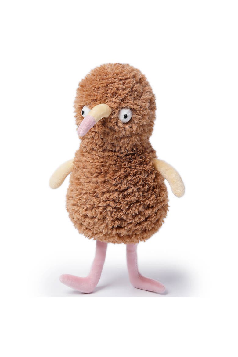 7 Inch Peanut Chicken Weighted Stuffed Animal, Alternate, color, Brown