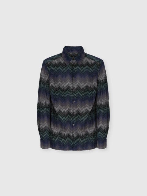 Long Sleeve Shirt With Irregular Zigzag