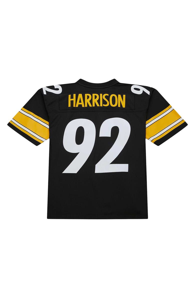 Men's Mitchell & Ness James Harrison Black Pittsburgh Steelers Legacy Replica Jersey, Alternate, color, Black