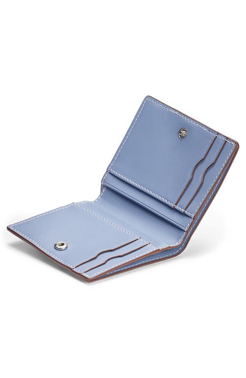 Sam Edelman Harper Monogram Faux Leather Bifold Wallet In Powder Blue