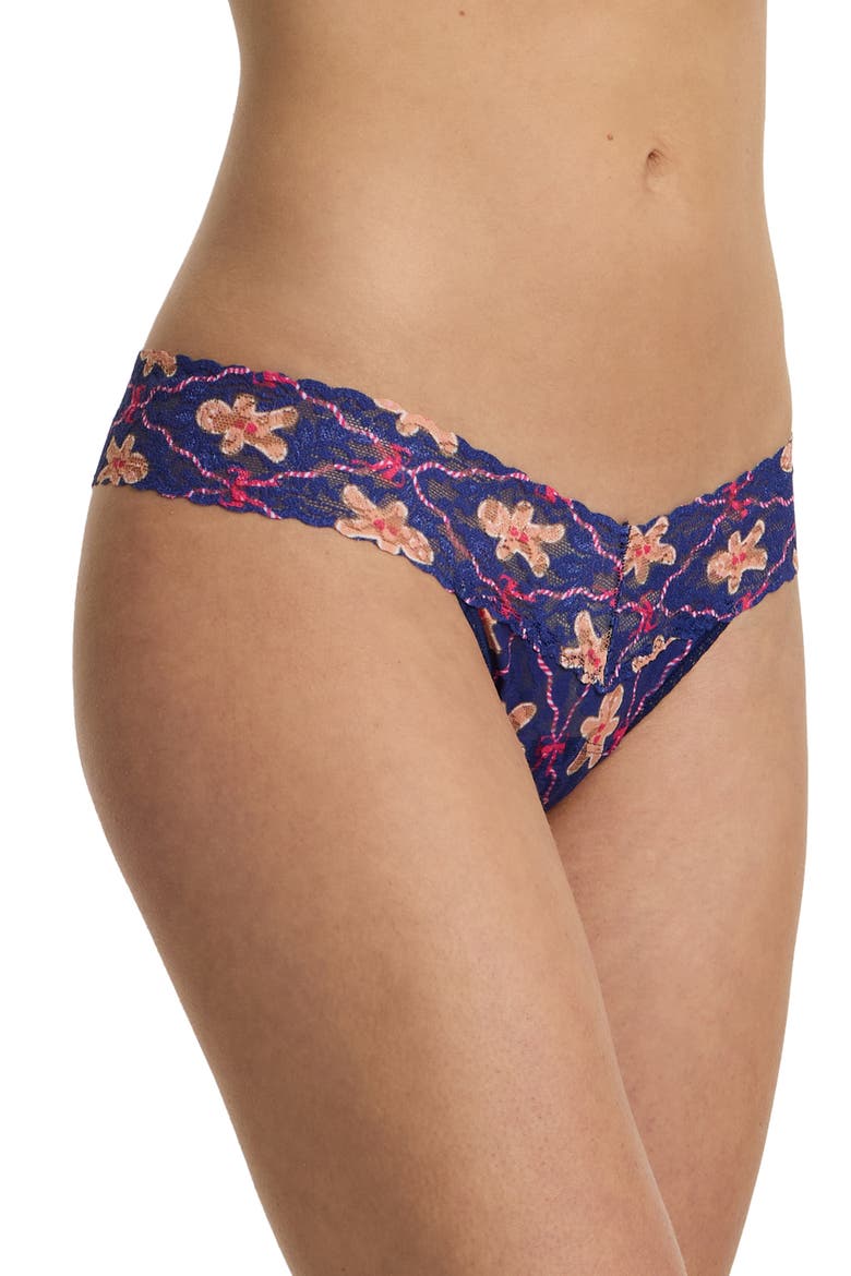 Print Low Rise Thong, Alternate, color, COOKIE CUTTER