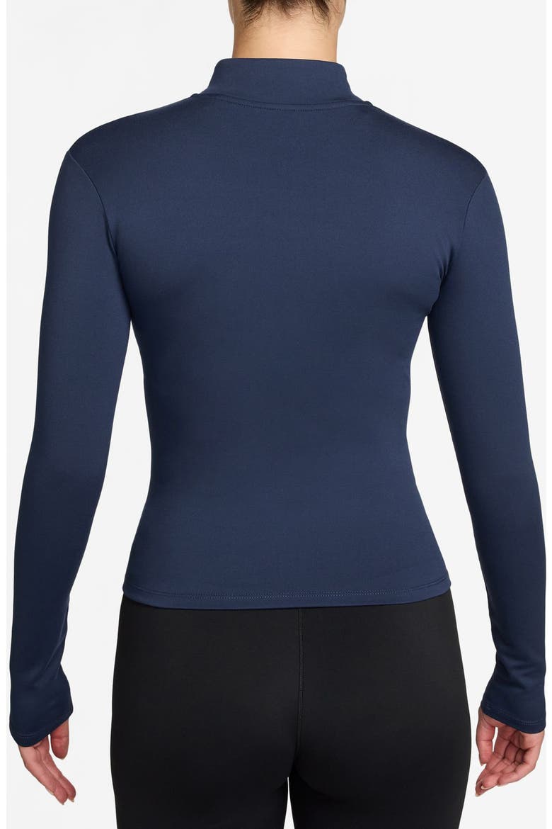 One Fitted Dri-FIT Full-Zip Jacket, Alternate, color, MIDNIGHT NAVY/ WHITE