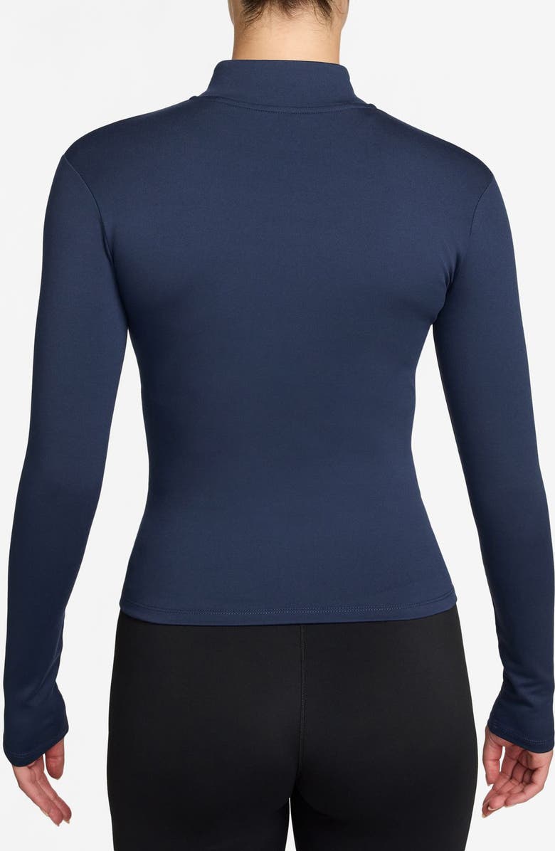 Nike One Fitted Dri-FIT Full-Zip Jacket, Alternate, color, Midnight Navy/ White