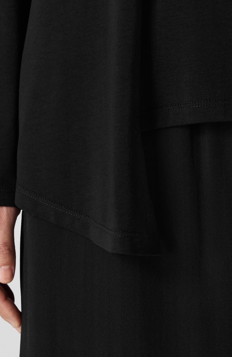 Eileen Fisher Asymmetric Overlay Long Sleeve Top, Alternate, color, 